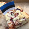 berry delight cake with Estonian flag