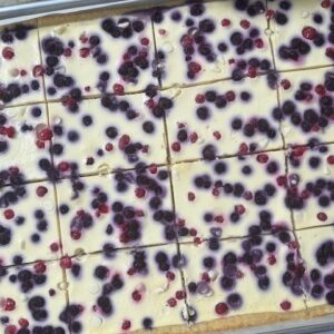 sour cream tart with red currants and wild blueberries 2